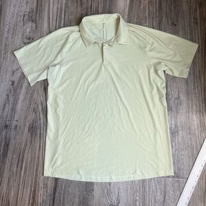 LULULEMON Men's Snap Front Performance Short Sleeve stretch Golf Polo Shirt